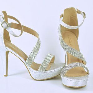 High Heel Sandals, Silver